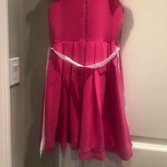 Fuschia little girl size 12 dress - Picture 2 of 3
